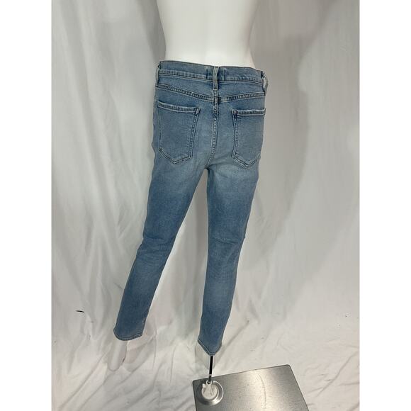 Agolde 'Nico' Blue High Rise Slim Denim Jean Size 28 - Picture 3 of 5